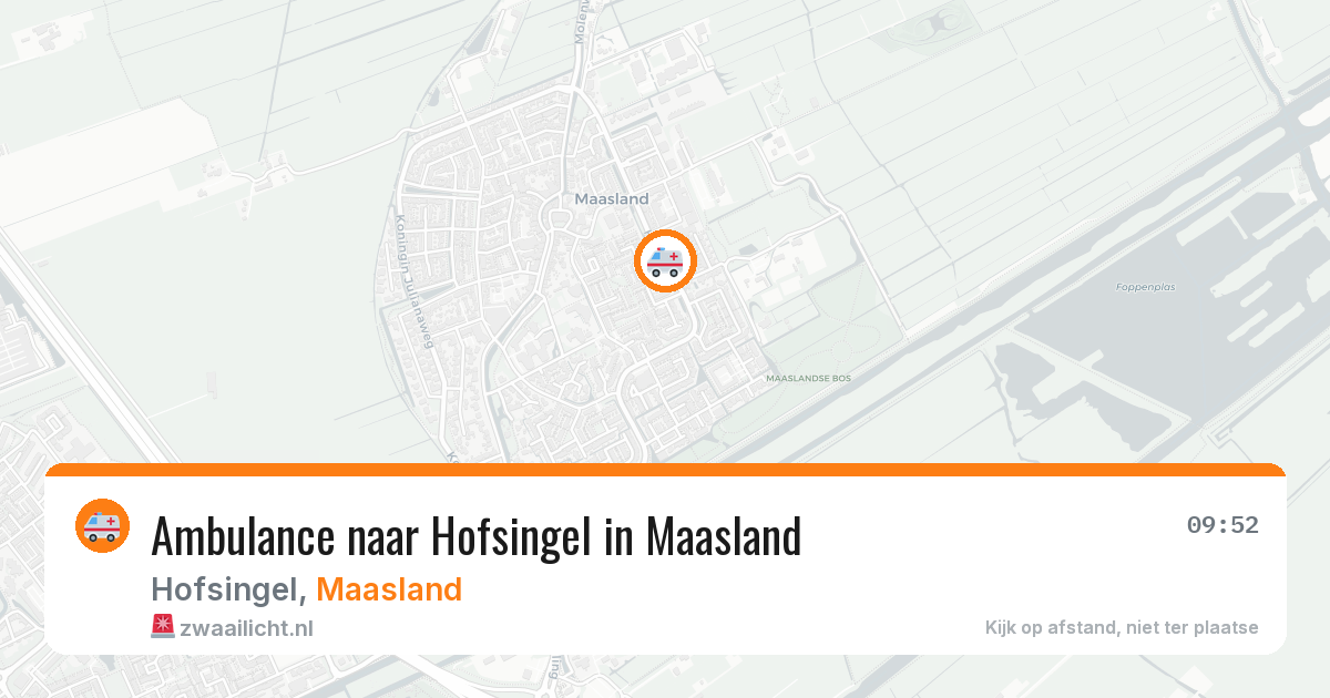 Ambulance naar Hofsingel in Maasland — 2 aug 2026