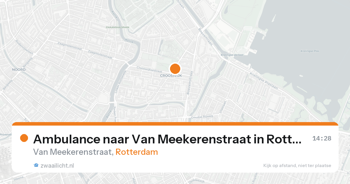 Ambulance naar Van Meekerenstraat in Rotterdam — 19 aug 2026