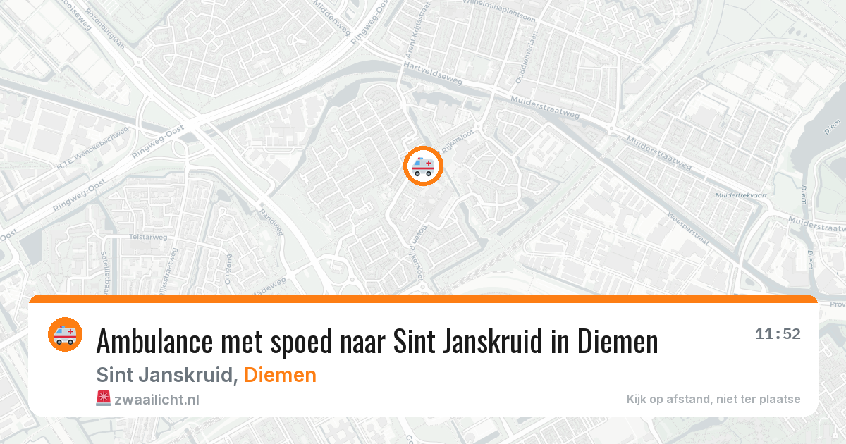 Ambulance met spoed naar Sint Janskruid in Diemen — 6 aug 2026