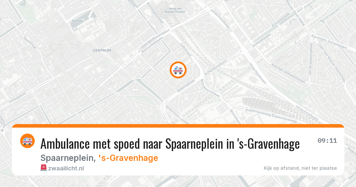 Ambulance met spoed naar Spaarneplein in 's-Gravenhage — 4 jun 2026