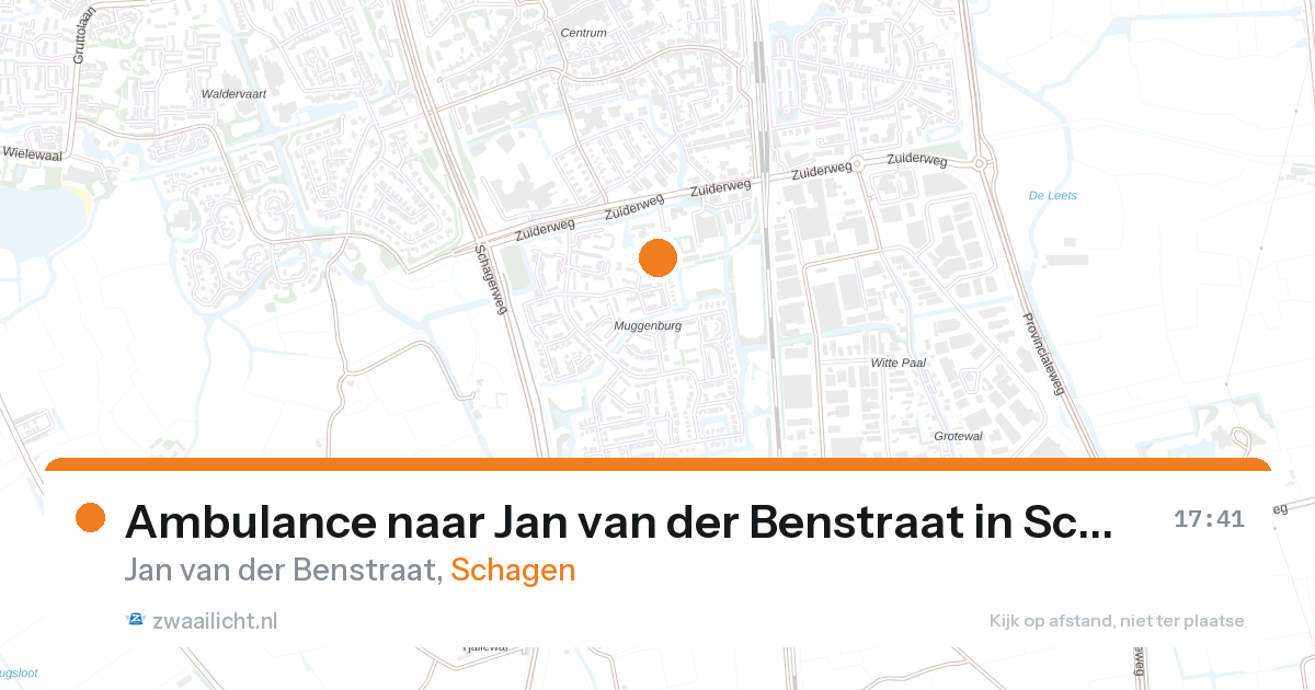Ambulance naar Jan van der Benstraat in Schagen — 13 jun 2026