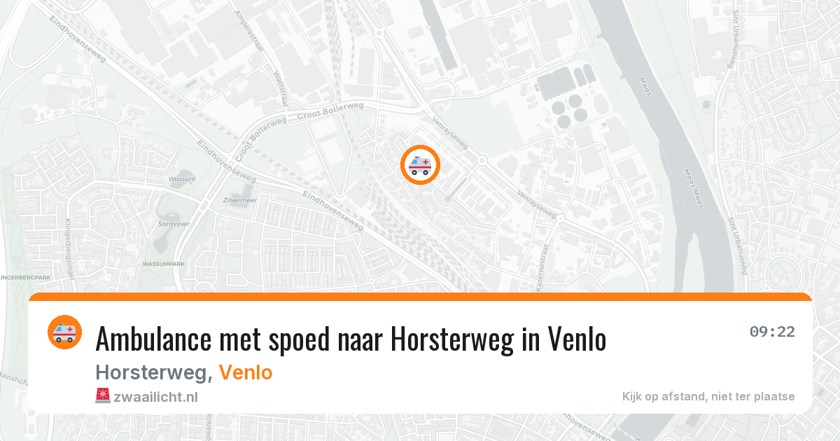 Ambulance met spoed naar Horsterweg in Venlo — 15 jun 2026