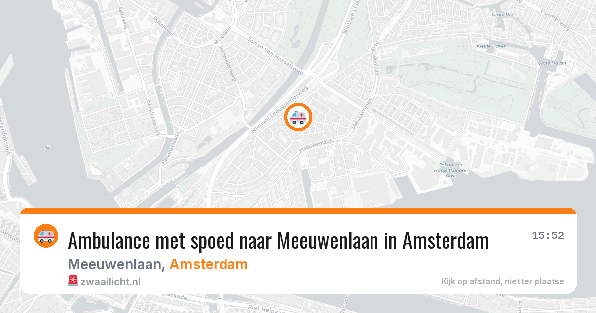 Ambulance met spoed naar Meeuwenlaan in Amsterdam — 23 mei 2026
