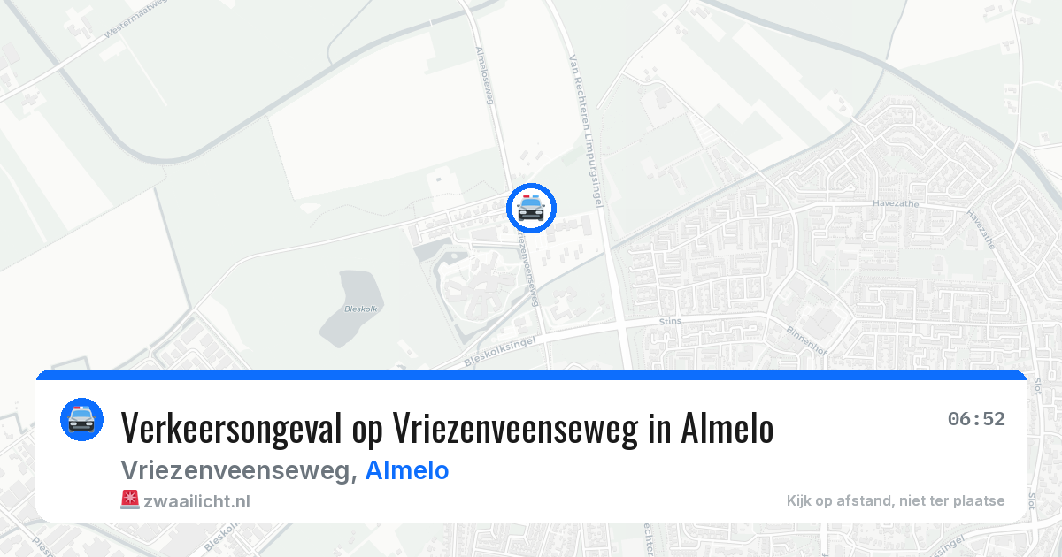 Verkeersongeval op Vriezenveenseweg in Almelo — 23 apr 2026
