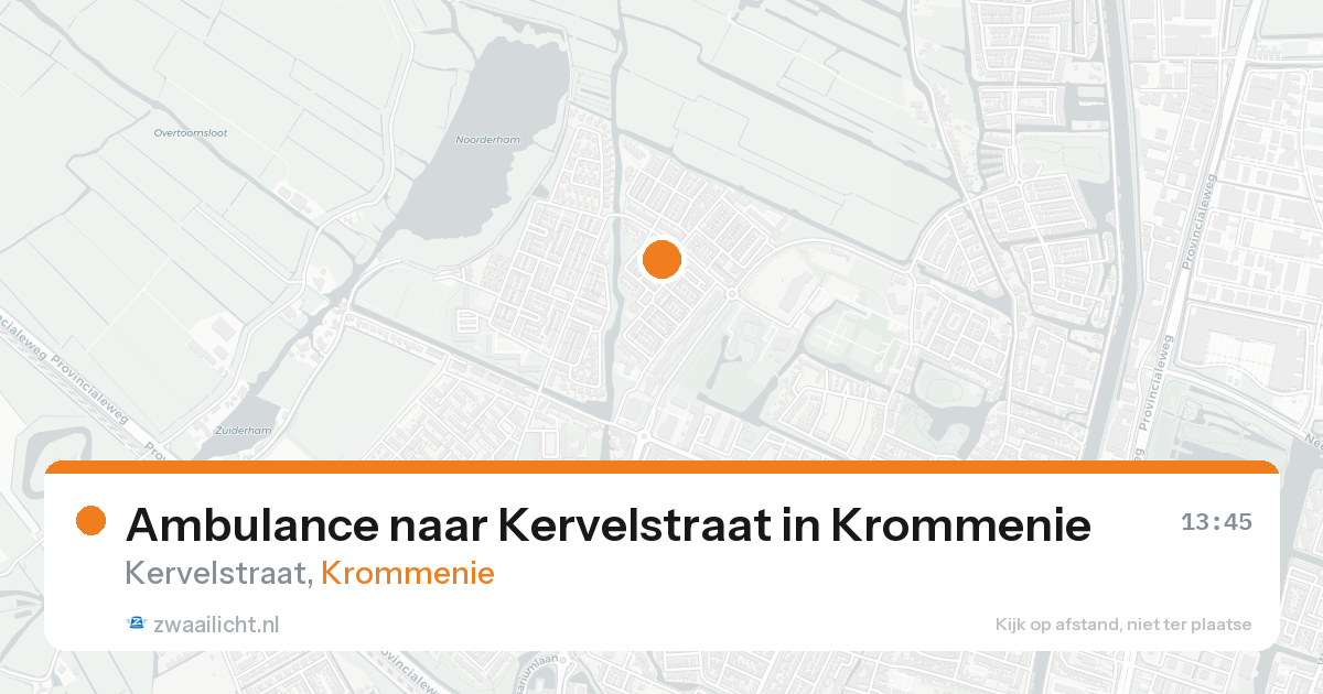 Ambulance naar Kervelstraat in Krommenie — 29 mei 2026