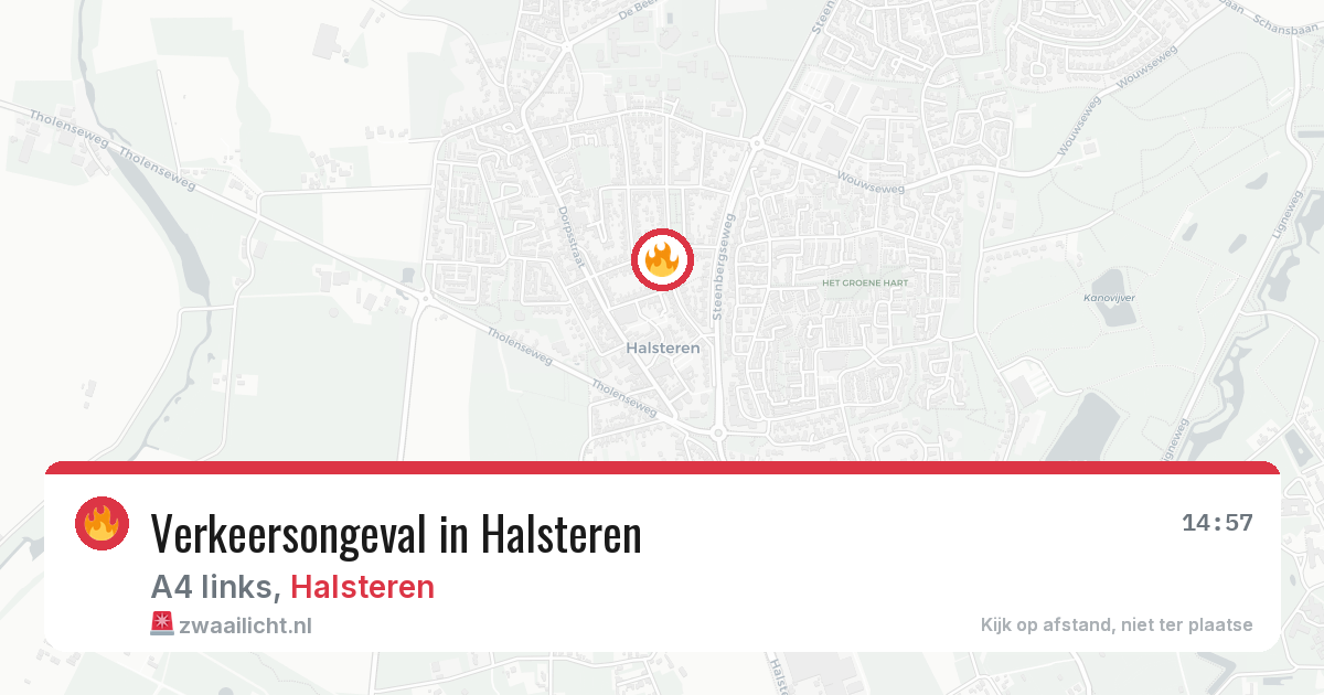 Verkeersongeval in Halsteren — 27 jul 2026