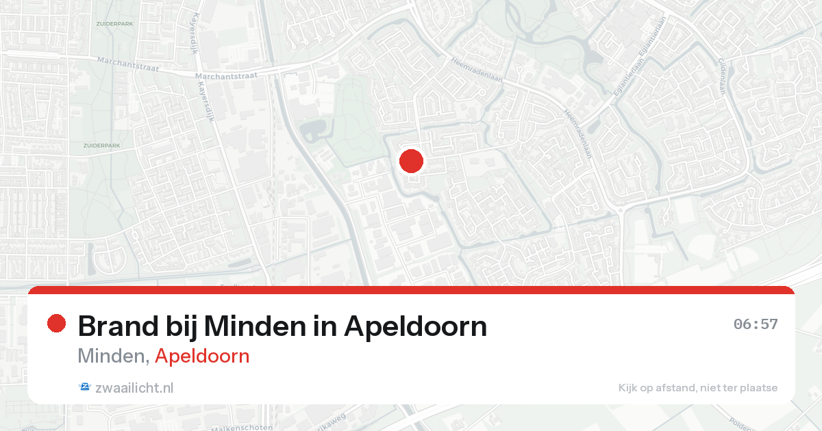 Brand bij Minden in Apeldoorn — 17 aug 2026