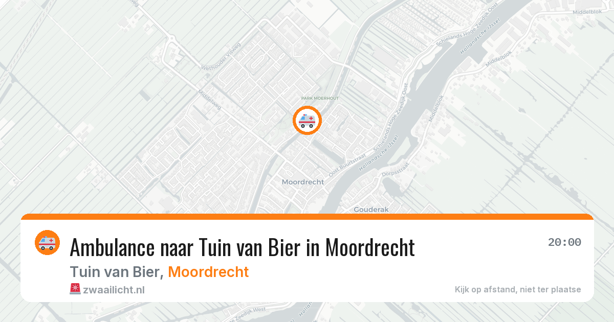 Ambulance naar Tuin van Bier in Moordrecht — 2 jul 2026