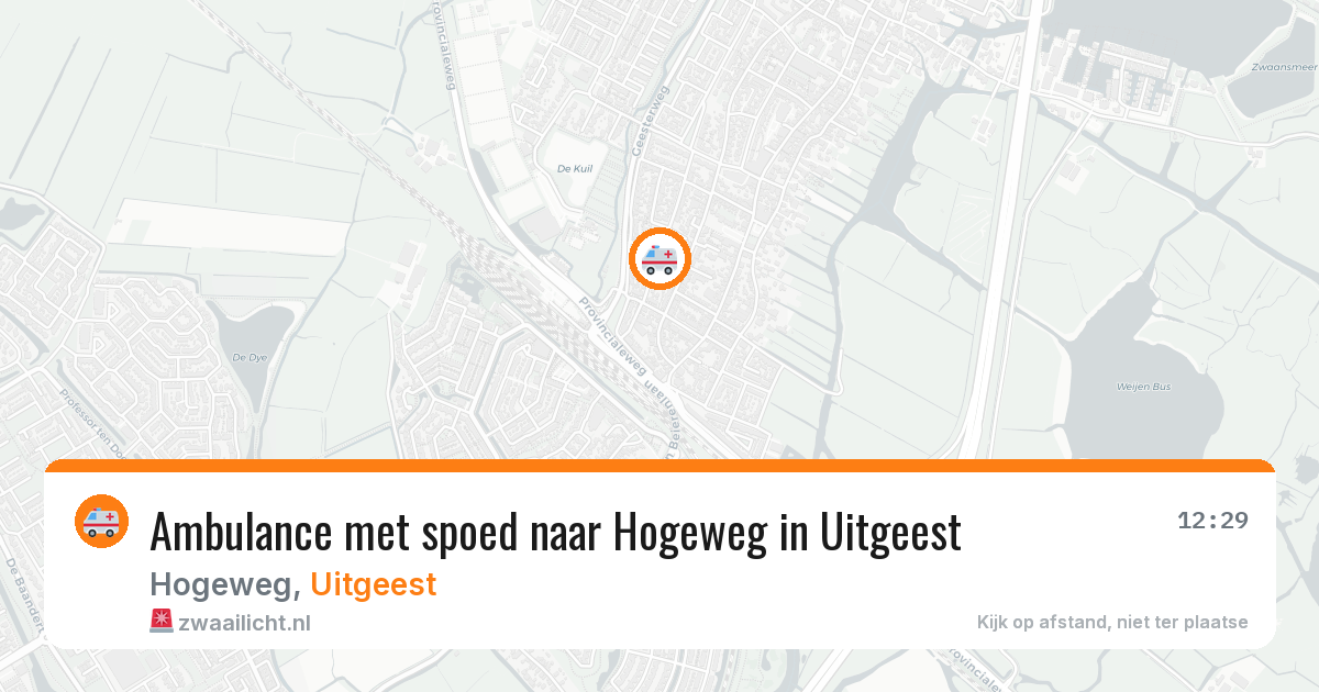 Ambulance met spoed naar Hogeweg in Uitgeest — 20 apr 2026