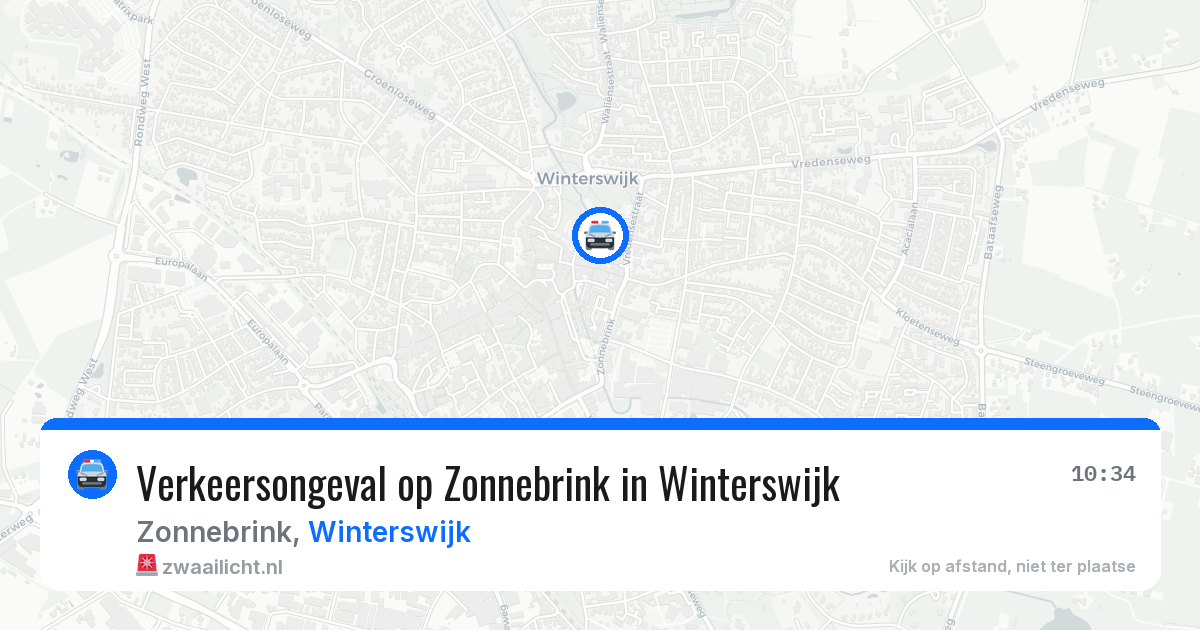 Verkeersongeval op Zonnebrink in Winterswijk — 24 mei 2026