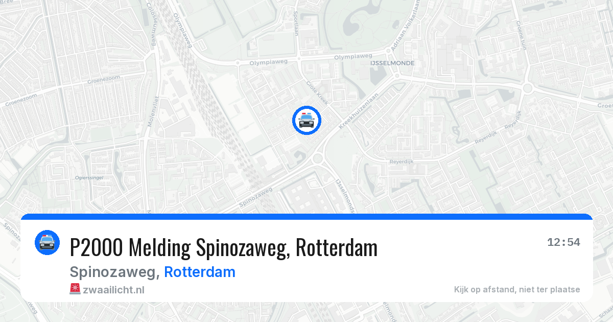 P2000 Melding Spinozaweg, Rotterdam — 10 apr 2026