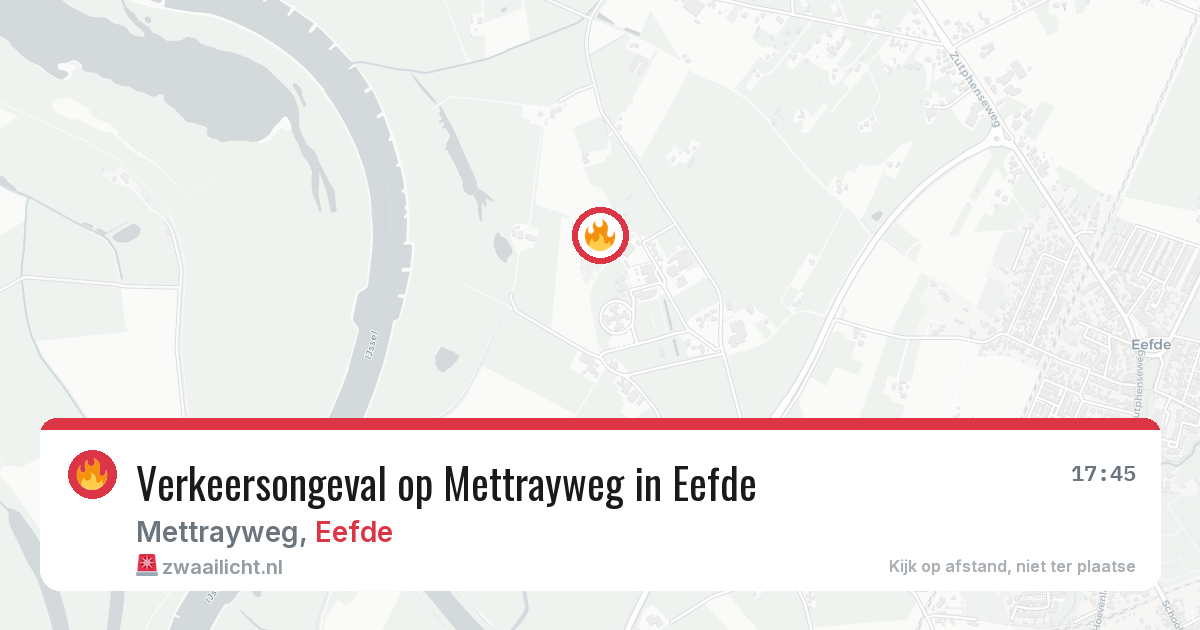 Verkeersongeval op Mettrayweg in Eefde — 9 jul 2026