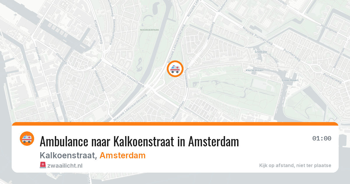 Ambulance naar Kalkoenstraat in Amsterdam — 8 mrt 2026