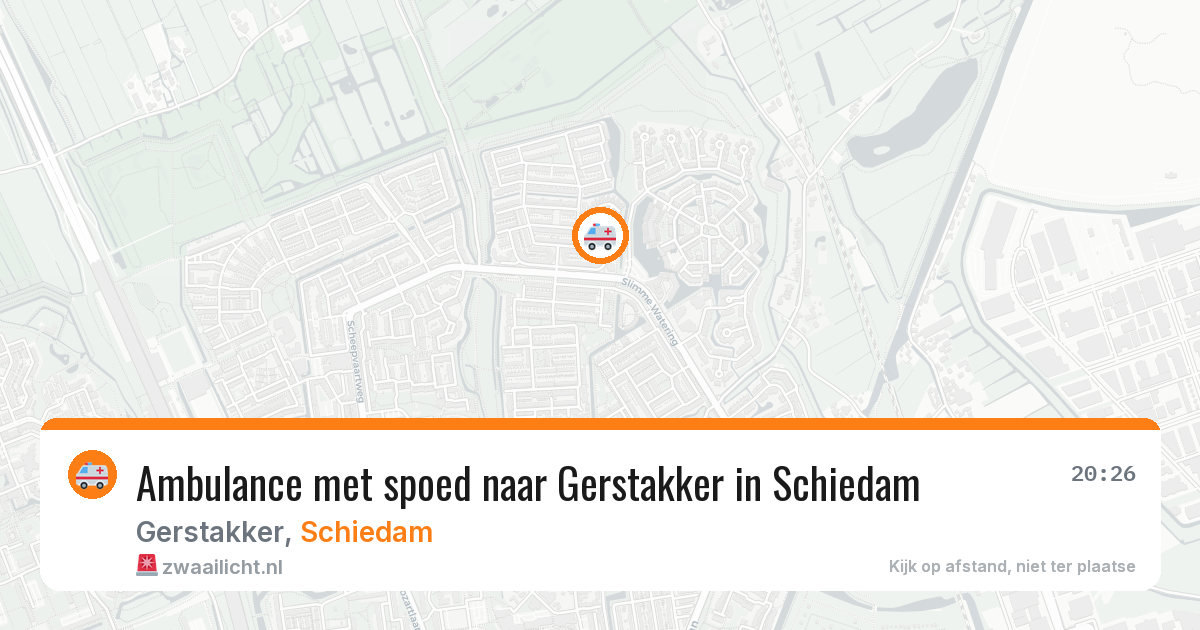 Ambulance met spoed naar Gerstakker in Schiedam — 29 mei 2026