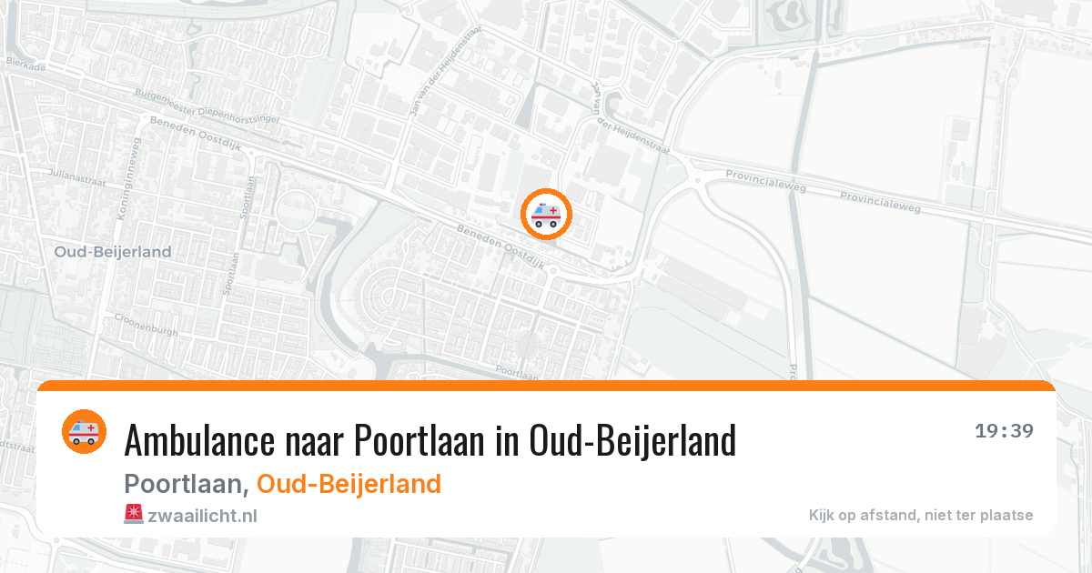 Ambulance naar Poortlaan in Oud-Beijerland — 6 apr 2026
