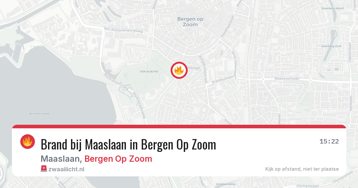 Brand bij Maaslaan in Bergen Op Zoom — 11 mei 2026