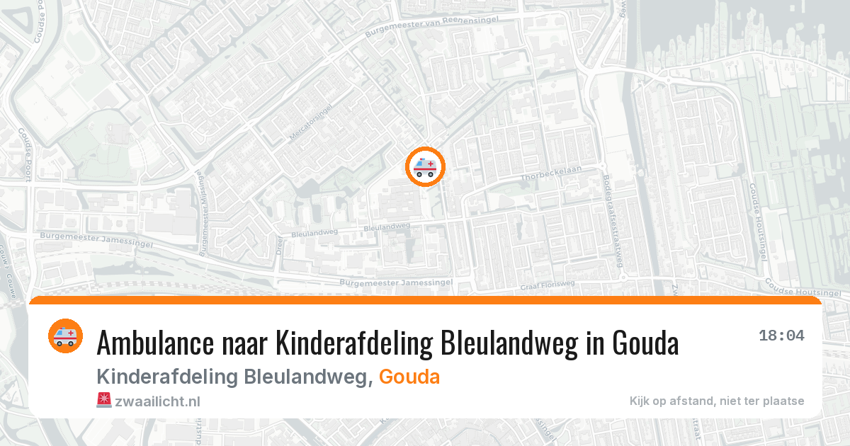 Ambulance naar Kinderafdeling Bleulandweg in Gouda — 8 feb 2026