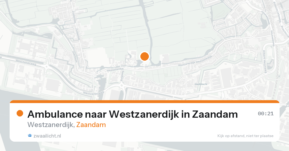 Ambulance naar Westzanerdijk in Zaandam — 17 mei 2026