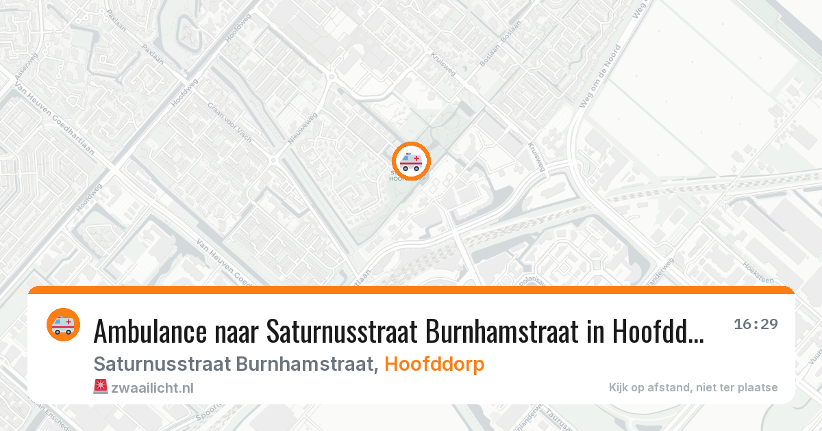 Ambulance naar Saturnusstraat Burnhamstraat in Hoofddorp — 14 jul 2026