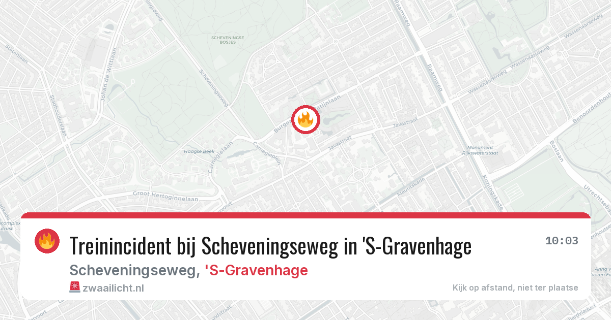 Treinincident bij Scheveningseweg in 'S-Gravenhage — 25 mrt 2026