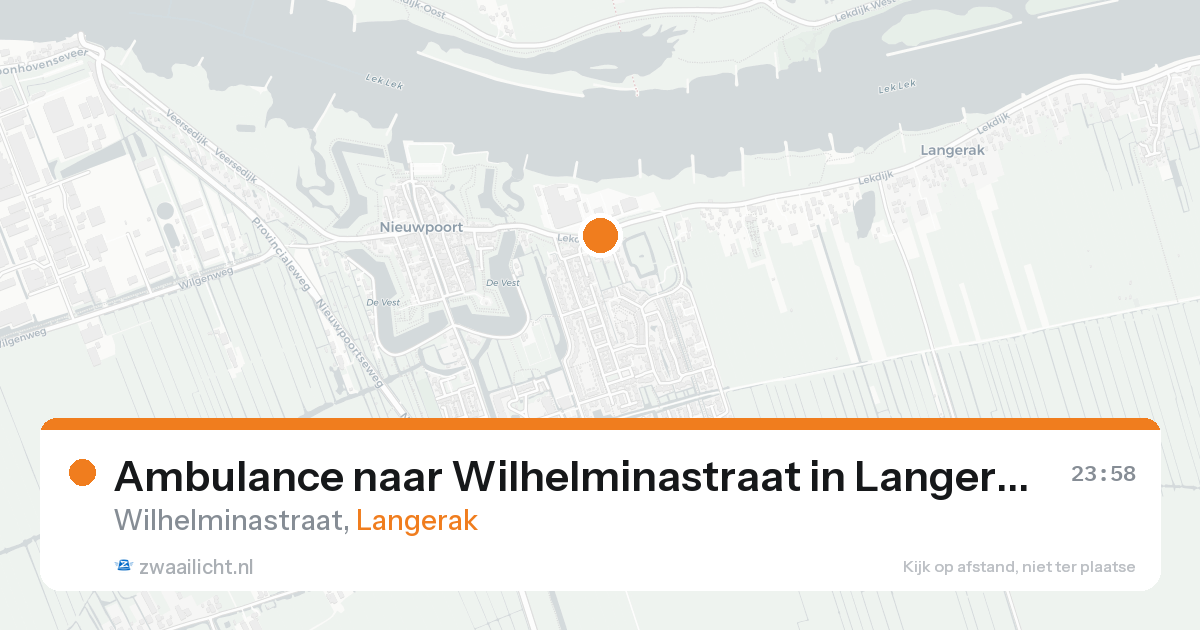 Ambulance naar Wilhelminastraat in Langerak — 15 aug 2026