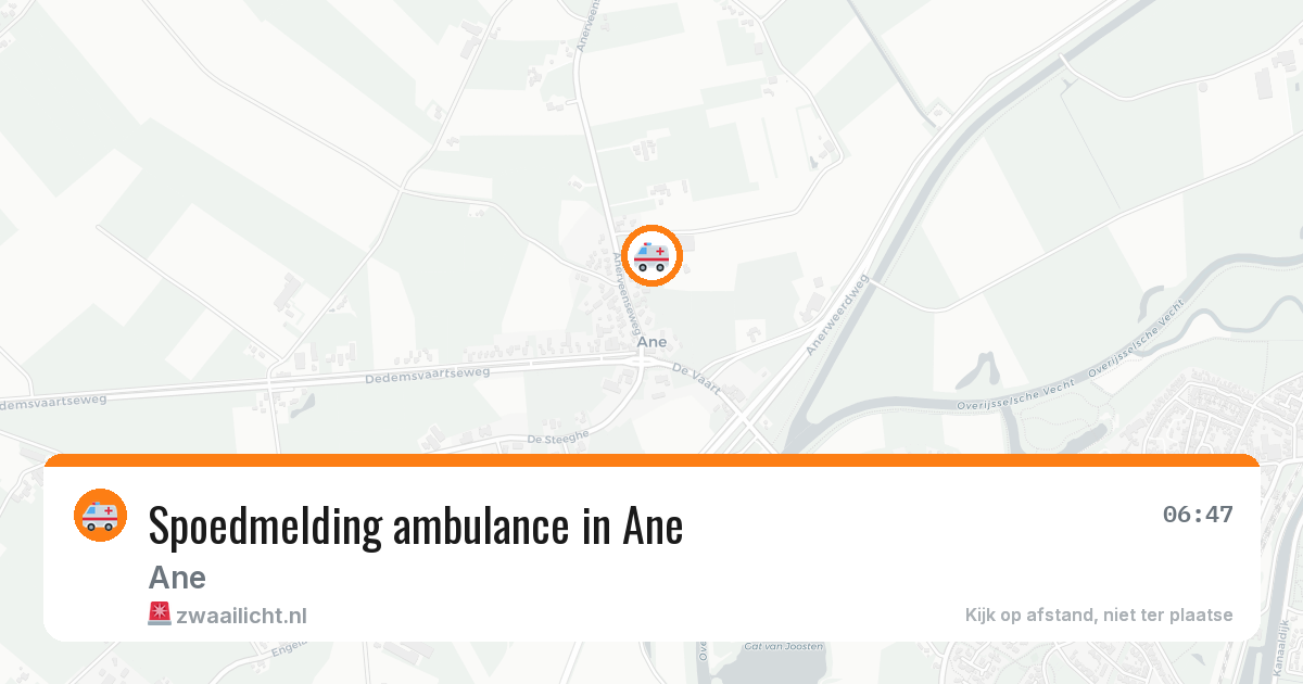 Spoedmelding ambulance in Ane — 30 mrt 2026