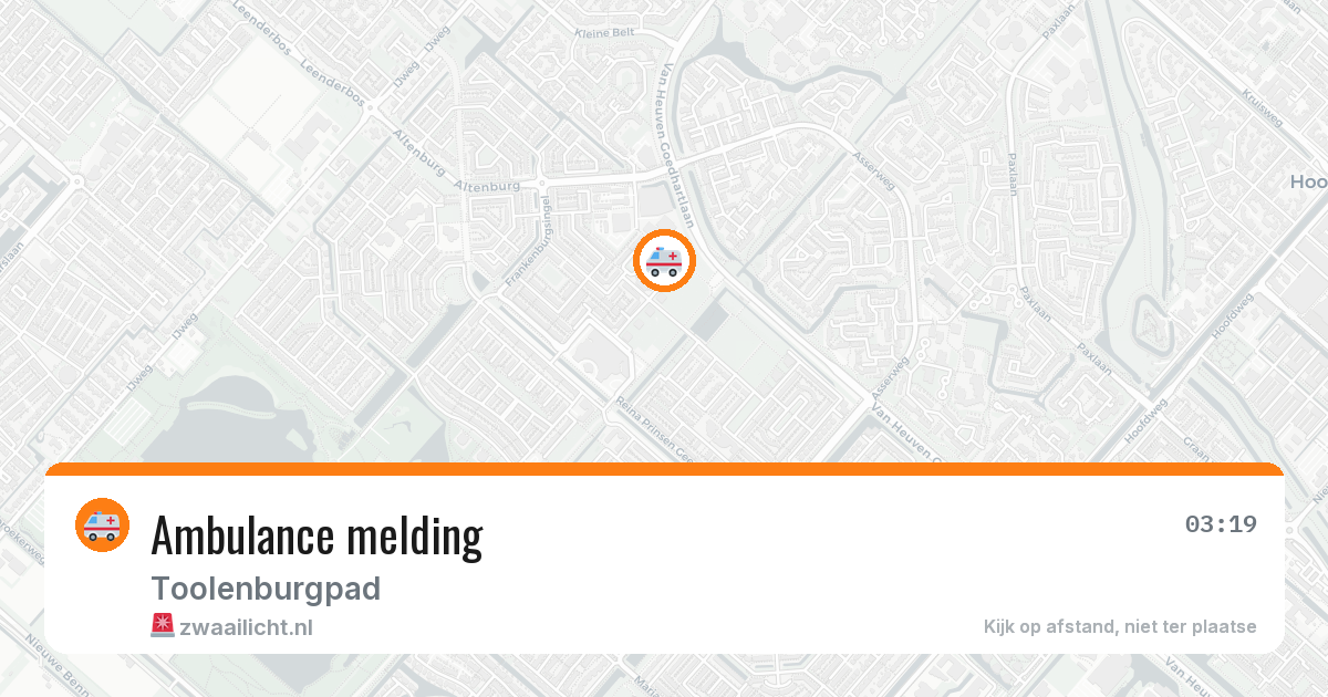 Ambulance melding — 5 jul 2026