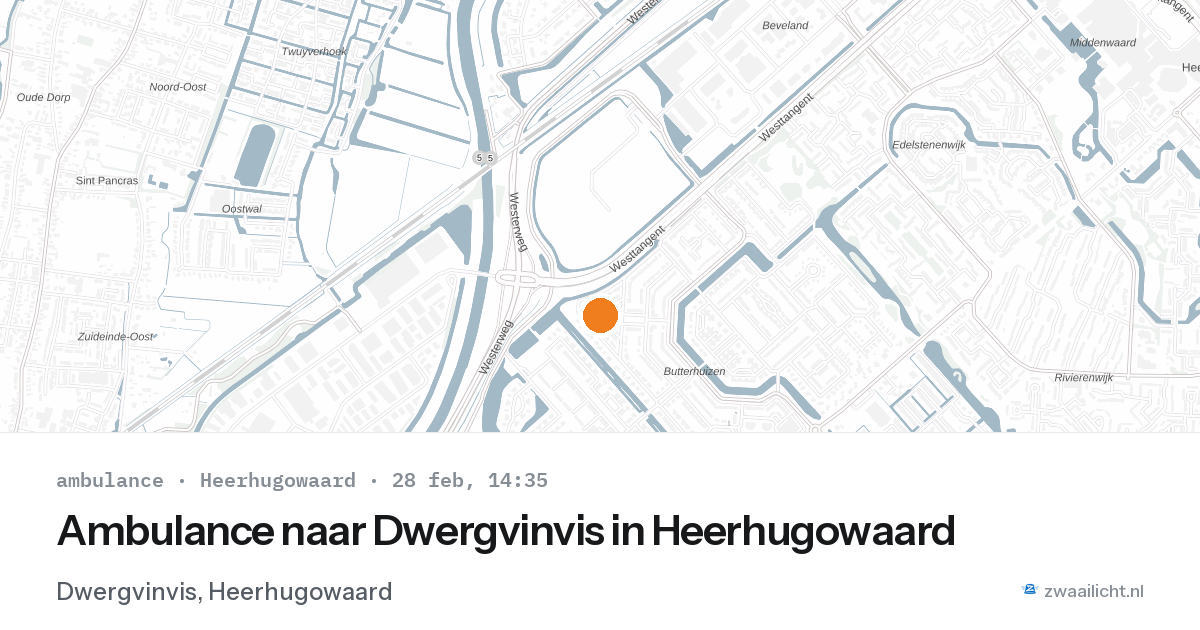 Ambulance naar Dwergvinvis in Heerhugowaard — 28 feb 2026