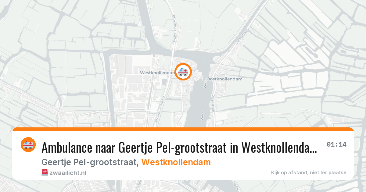 Ambulance naar Geertje Pel-grootstraat in Westknollendam — 10 jun 2026