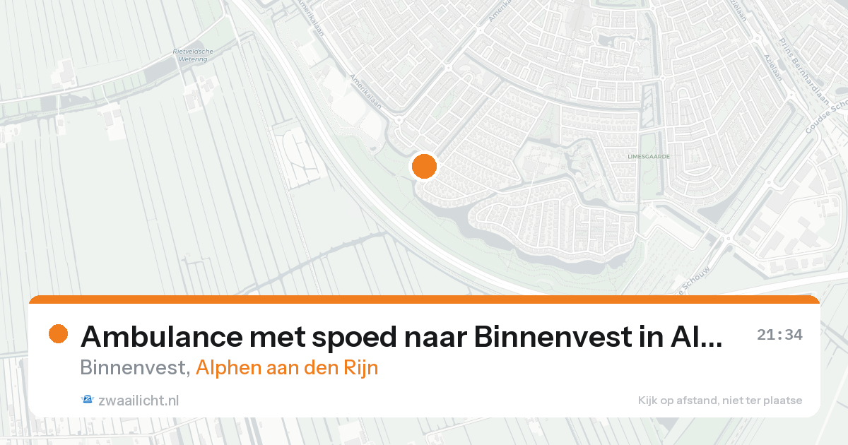 Ambulance met spoed naar Binnenvest in Alphen aan den Rijn — 13 jul 2026
