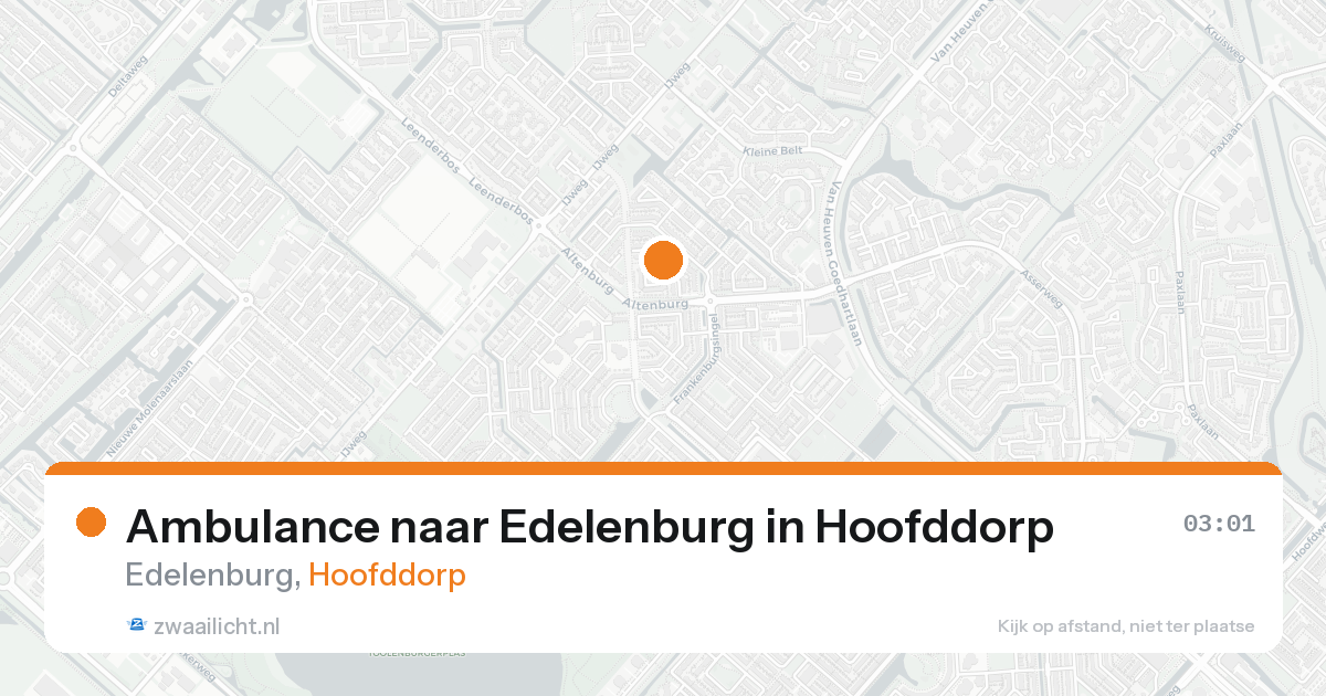 Ambulance naar Edelenburg in Hoofddorp — 9 jun 2026
