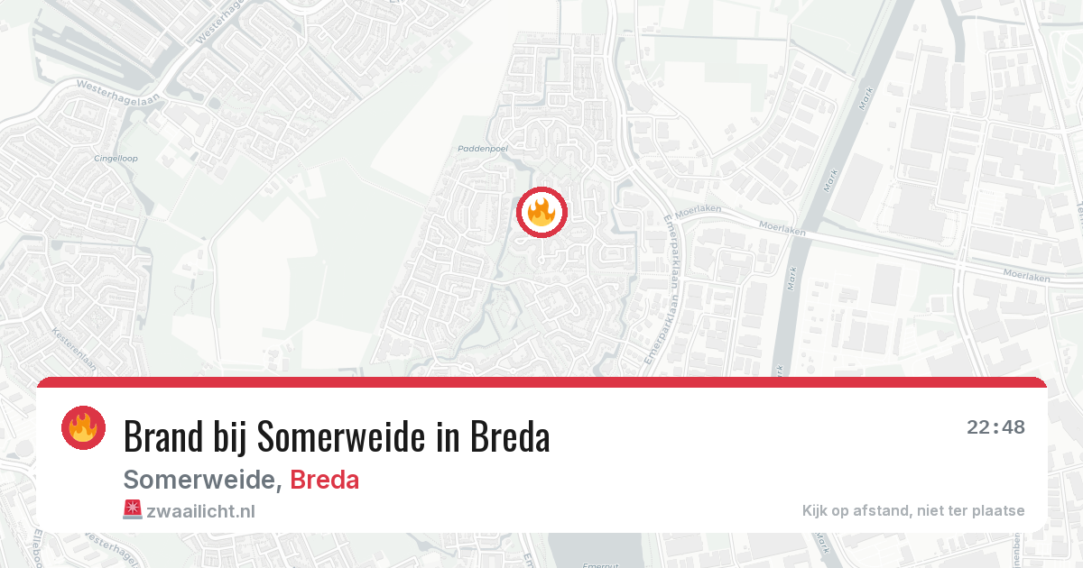 Brand bij Somerweide in Breda — 16 mrt 2026