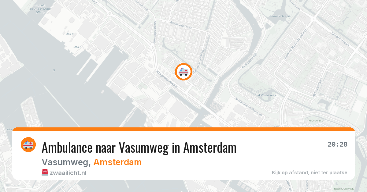 Ambulance naar Vasumweg in Amsterdam — 9 jun 2026