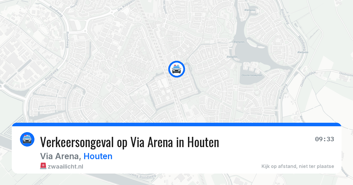 Verkeersongeval op Via Arena in Houten — 4 jun 2026
