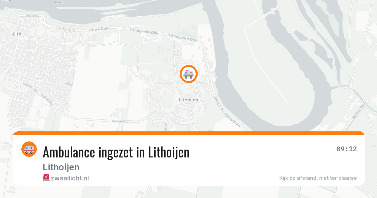 Ambulance ingezet in Lithoijen — 22 jun 2026