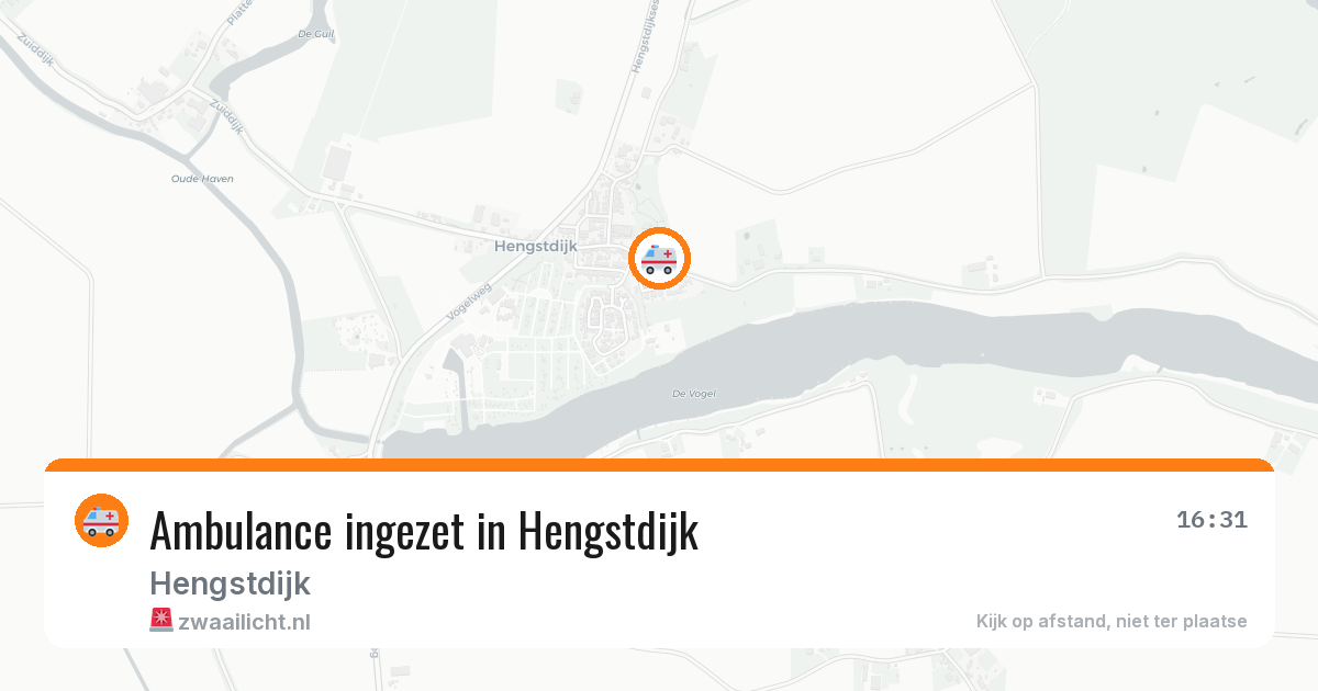 Ambulance ingezet in Hengstdijk — 14 aug 2026