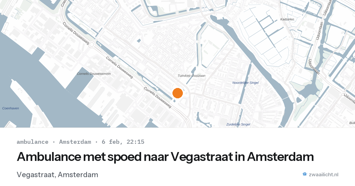 Ambulance met spoed naar Vegastraat in Amsterdam — 6 feb 2026