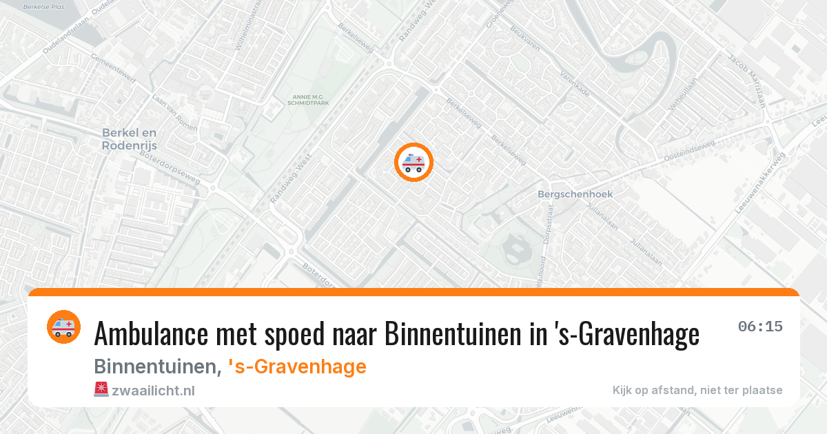 Ambulance met spoed naar Binnentuinen in 's-Gravenhage — 24 mrt 2026