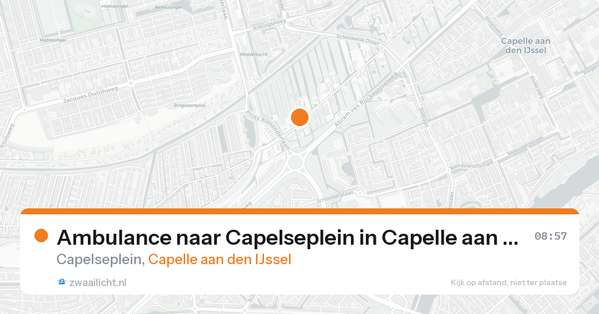 Ambulance naar Capelseplein in Capelle aan den IJssel — 17 aug 2026