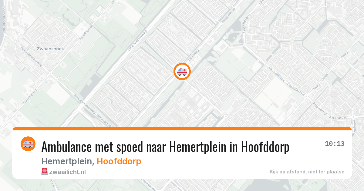 Ambulance met spoed naar Hemertplein in Hoofddorp — 15 jul 2026