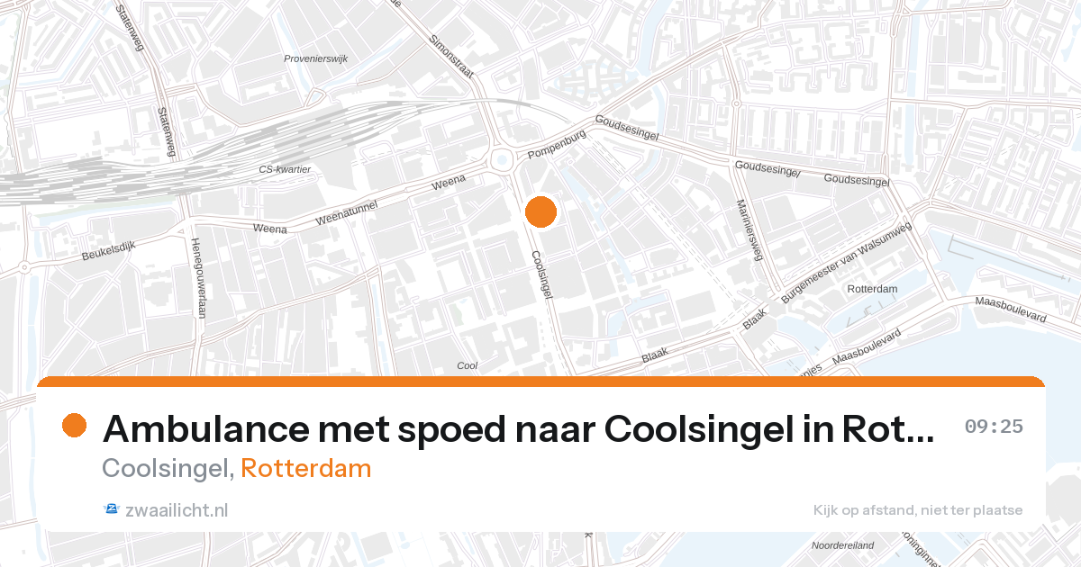 Ambulance met spoed naar Coolsingel in Rotterdam — 27 aug 2026