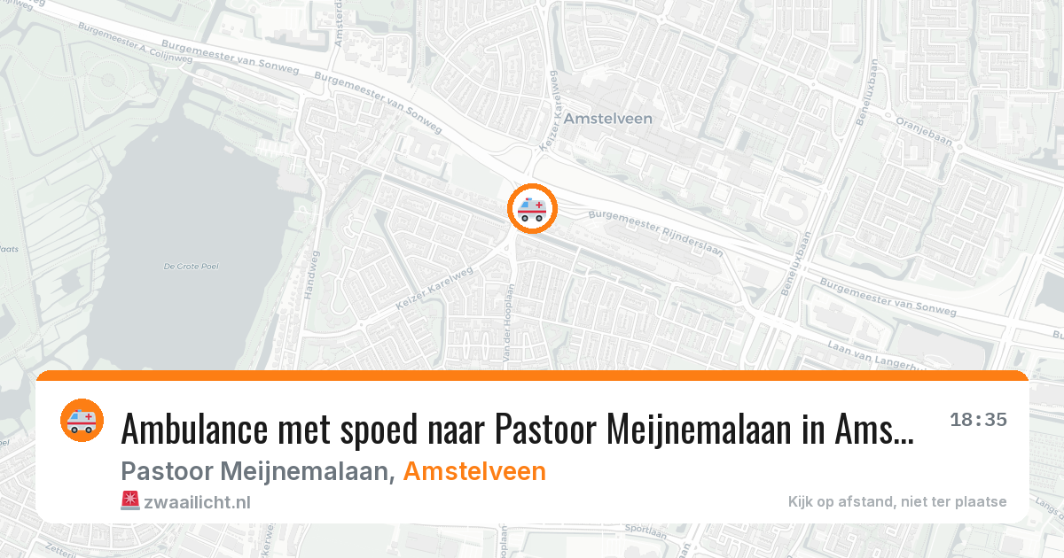 Ambulance met spoed naar Pastoor Meijnemalaan in Amstelveen — 4 jun 2026