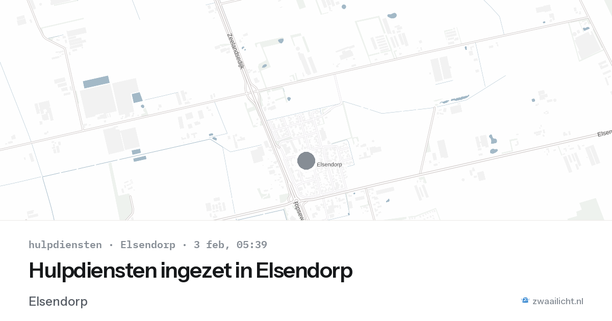 Hulpdiensten ingezet in Elsendorp — 3 feb 2026 | 🚨 Zwaailicht.nl