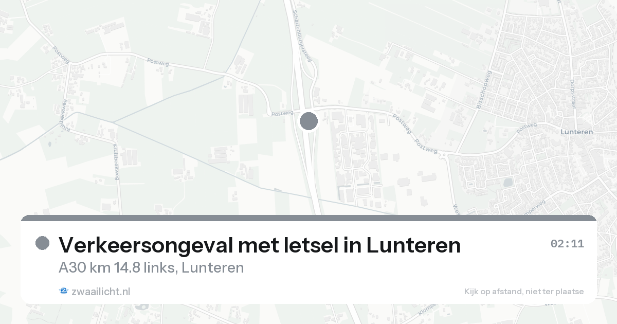 Verkeersongeval met letsel in Lunteren — 21 aug 2026