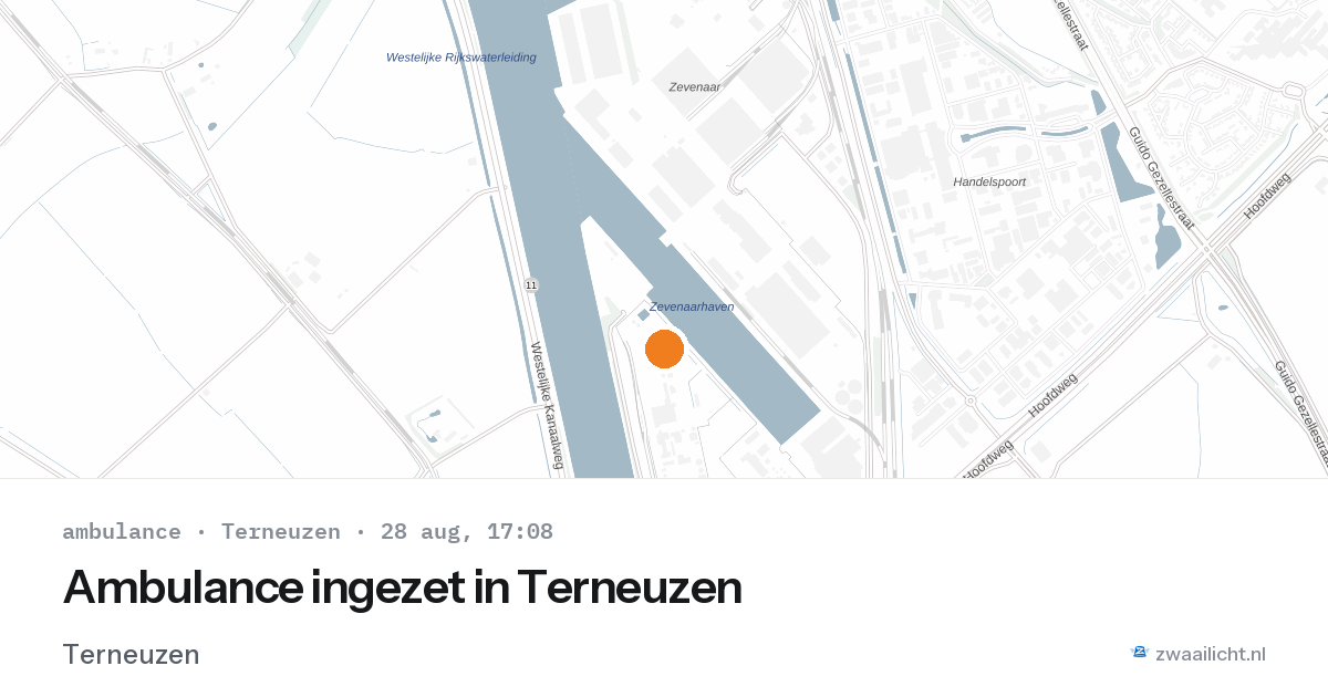 Ambulance ingezet in Terneuzen — 28 aug 2026