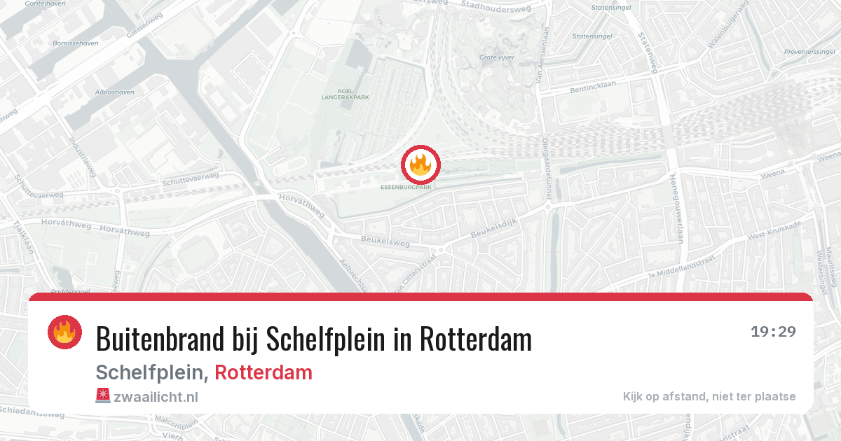 Buitenbrand bij Schelfplein in Rotterdam — 4 jul 2026