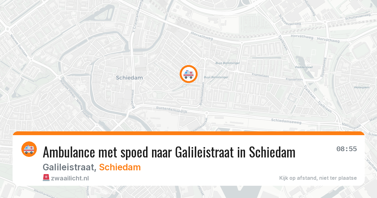 Ambulance met spoed naar Galileistraat in Schiedam — 3 jun 2026