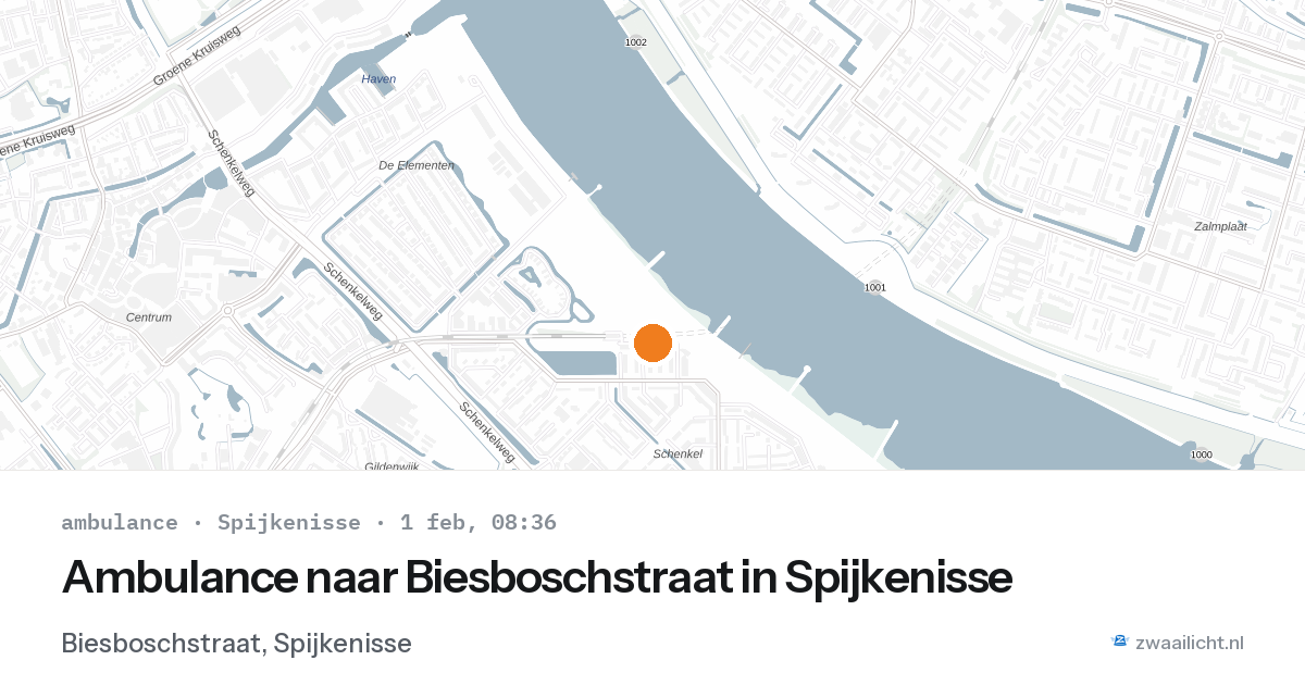 Ambulance naar Biesboschstraat in Spijkenisse — 1 feb 2026