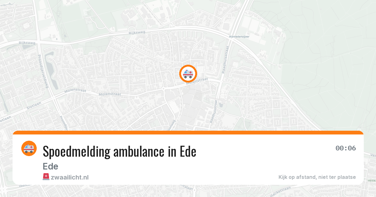 Spoedmelding ambulance in Ede — 18 apr 2026