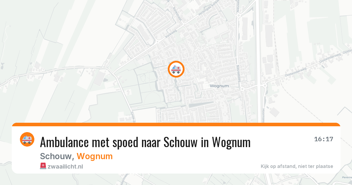 Ambulance met spoed naar Schouw in Wognum — 27 jul 2026